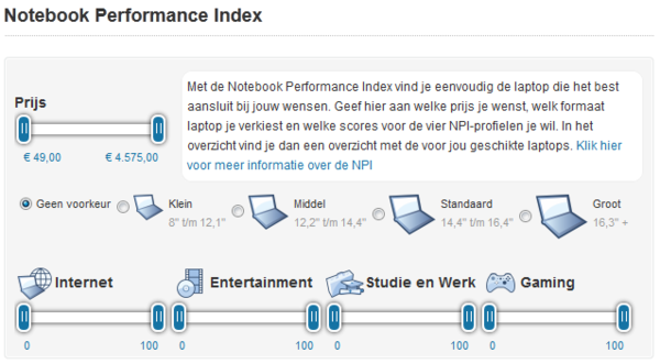 Notebook Performance Index