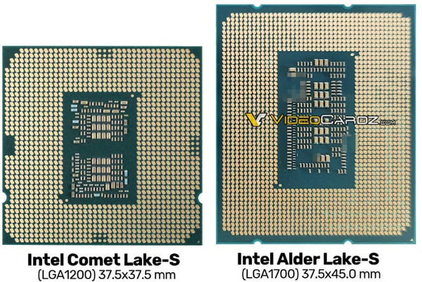 Gelekte foto van Intel Alder Lake S cpu