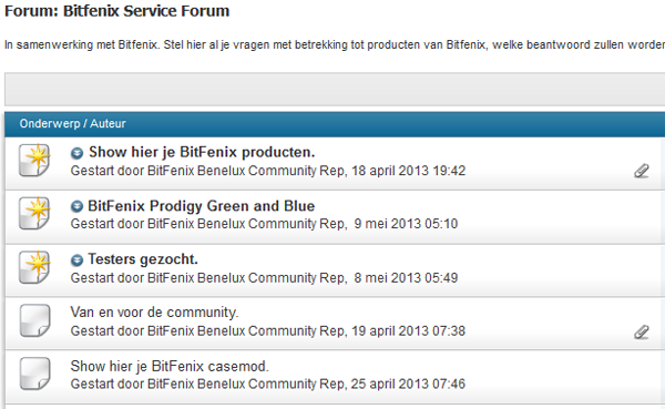 Bitfenix Service Forum