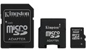 Kingston Class 4 MicroSDHC 16GB + 2x Adapter