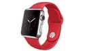 Apple Watch 38mm Stainless Steel Case, Red Sport Band