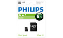 Philips MicroSDHC Class 10 8GB + Adapter
