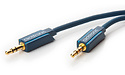 ClickTronic Jackplug Audio Aansluitkabel [1x Jackplug male 3.5 mm 1x Jackplug male 3.5 mm] 3 m Blue Vergulde steekcontacten