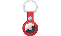 Apple AirTag Leather Key Ring Red