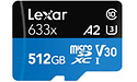Lexar High-Performance MicroSDXC  UHS-I U3 V30 512GB + Adapter