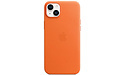 Apple Leather Cover MagSafe For Apple iPhone 14 Plus Orange