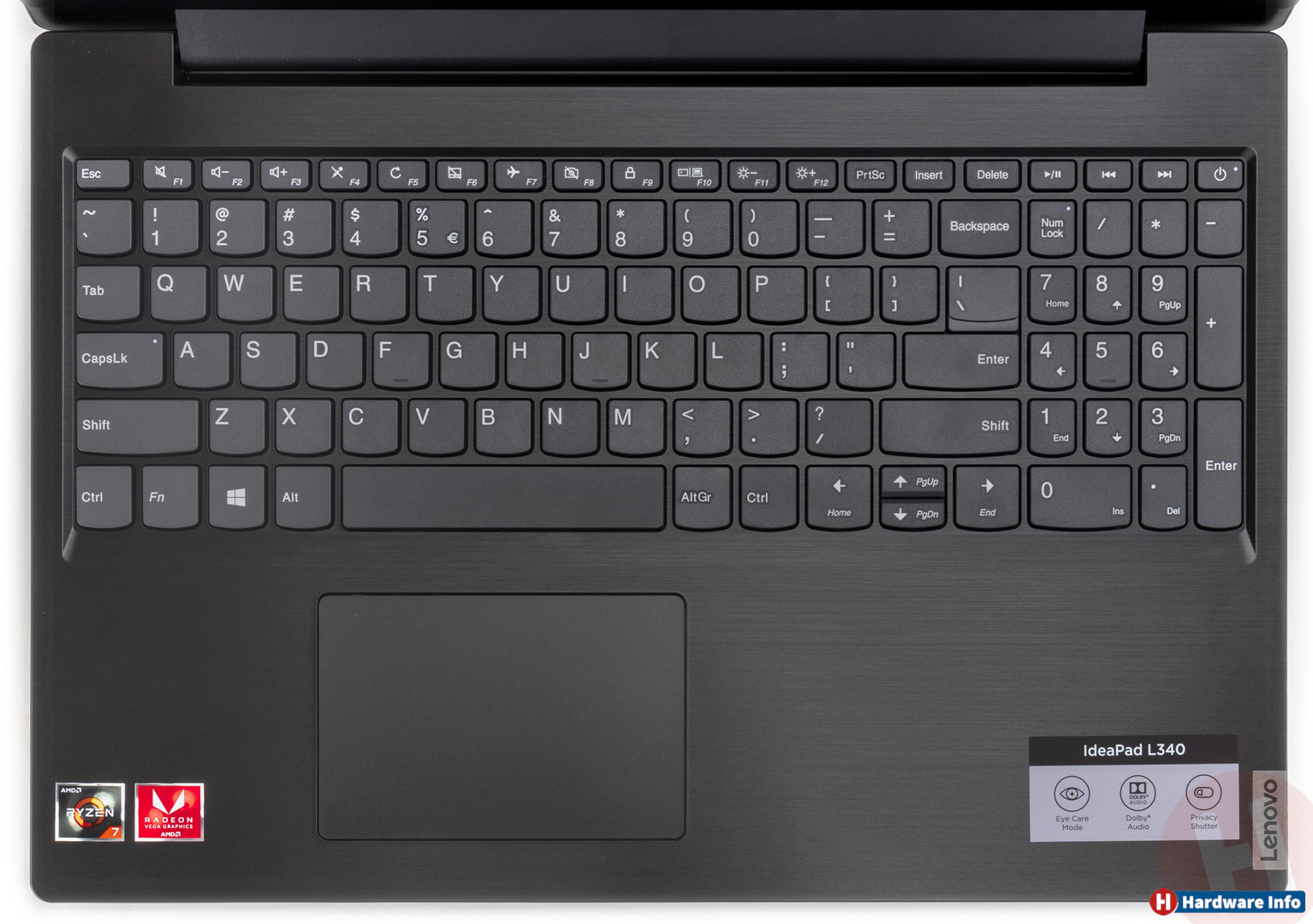 Doorzichtig op gang brengen Graan Lenovo Ideapad L340-15API review: ook in laptops is Intel geen automatische  keuze meer - Toetsenbord en touchpad - Hardware Info