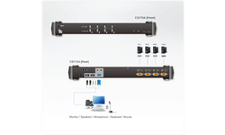 Aten 4-Port PS/2-USB VGA/Audio KVM Switch
