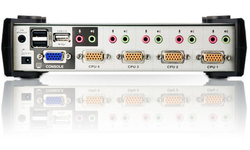 Aten 4-Port PS/2-USB VGA/Audio KVMP Switch with OSD