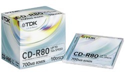 TDK CD-R 52x 700MB 10pk Jewel Case