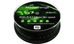 MediaRange DVD+R 16x 25pk Spindle