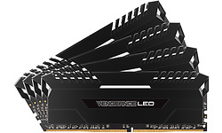 Corsair Vengeance Black-White LED 64GB DDR4-2666 CL16 quad kit