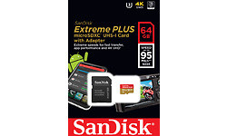Sandisk Extreme Plus MicroSDXC UHS-I U3 64GB + Adapter