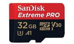 Sandisk Extreme Pro MicroSDHC A1 V30 UHS-I U3 32GB + Adapter
