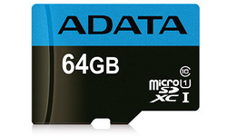 Adata Premier MicroSDXC UHS-I 64GB Black/Blue + Adapter