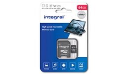 Integral MicroSDXC UHS-I U1 V10 64GB + Adapter