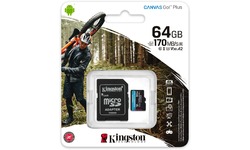 Kingston Canvas Go! Plus MicroSDXC UHS-I U3 64GB + Adapter