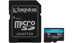 Kingston Canvas Go! Plus MicroSDXC UHS-I U3 64GB + Adapter