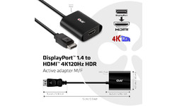 Club 3D DisplayPort 1.4 naar HDMI 2.1 (4K 120Hz) adapter