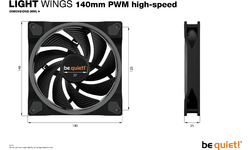 Be quiet! Light Wings PWM high-speed 140mm 3-pack Black