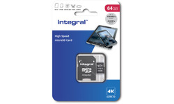 Integral SDXC UHS-I U3 64GB + Adapter