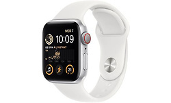 Apple Watch SE 2022 GPS + Cellular 40mm Silver Sport Band White