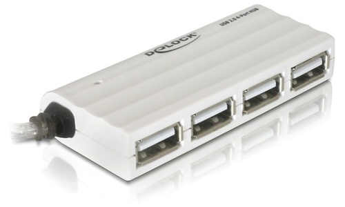 Delock 4-port External USB 2.0 Hub White