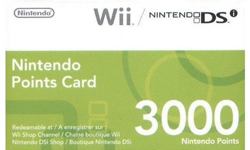 Stadscentrum kop verlegen Nintendo Points Card 3000 console accessoire - Hardware Info