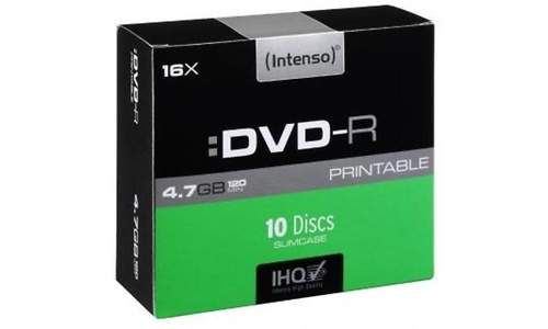 Intenso DVD-R 16x 10pk Slim Case
