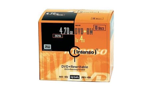 Intenso DVD+RW 4x 10pk Slim Case