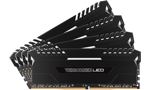 Corsair Vengeance Black-White LED 64GB DDR4-2666 CL16 quad kit