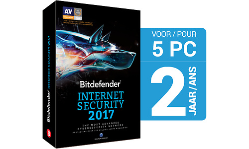 Bitdefender Internet Security 2017 5-users 2-years (NL)