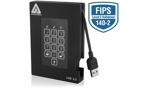 Apricorn Aegis Padlock Fortress Fips 140-2 1TB Black