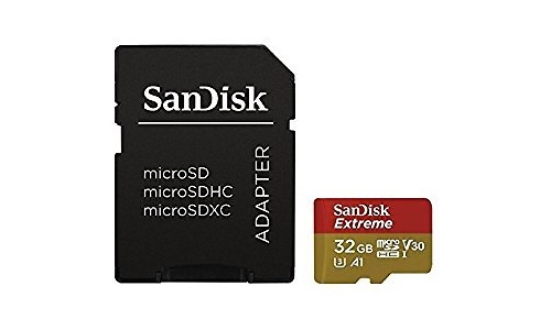 Sandisk Extreme MicroSDHC UHS-I U3 V30 A1 32GB + Adapter