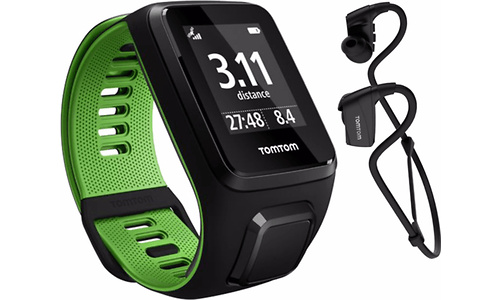 TomTom Runner 3 Cardio + Music + Headphone Black/Green L
