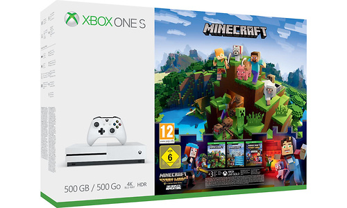 Microsoft Xbox One S 500GB White + Minecraft