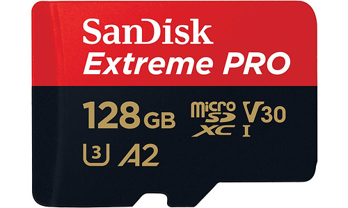 Sandisk Extreme Pro SDXC UHS-I U3 A2 V30 128GB + Adapter