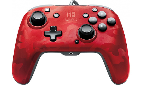 PDP Faceoff Deluxe+ Audio Wired Controller Red Camo