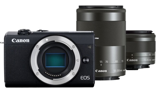Canon Eos M200 15-45 + 55-200 kit Black