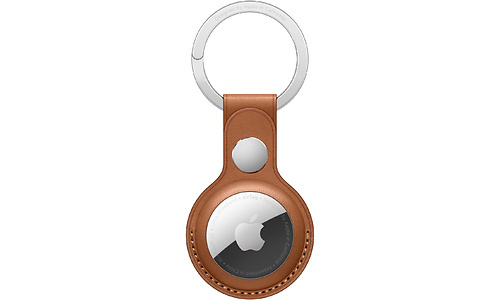 Apple Airtag Leather Key Ring Brown