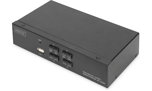 Digitus 4-poorts HDMI KVM-Switch Single-Display UHD 4K USB/audio-aansluitingen