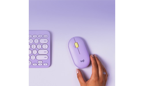 Logitech Pebble M350 Wireless Mouse Lavender